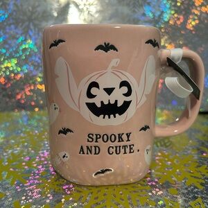 Rae Dunn Disney Stitch Pink Halloween Mug